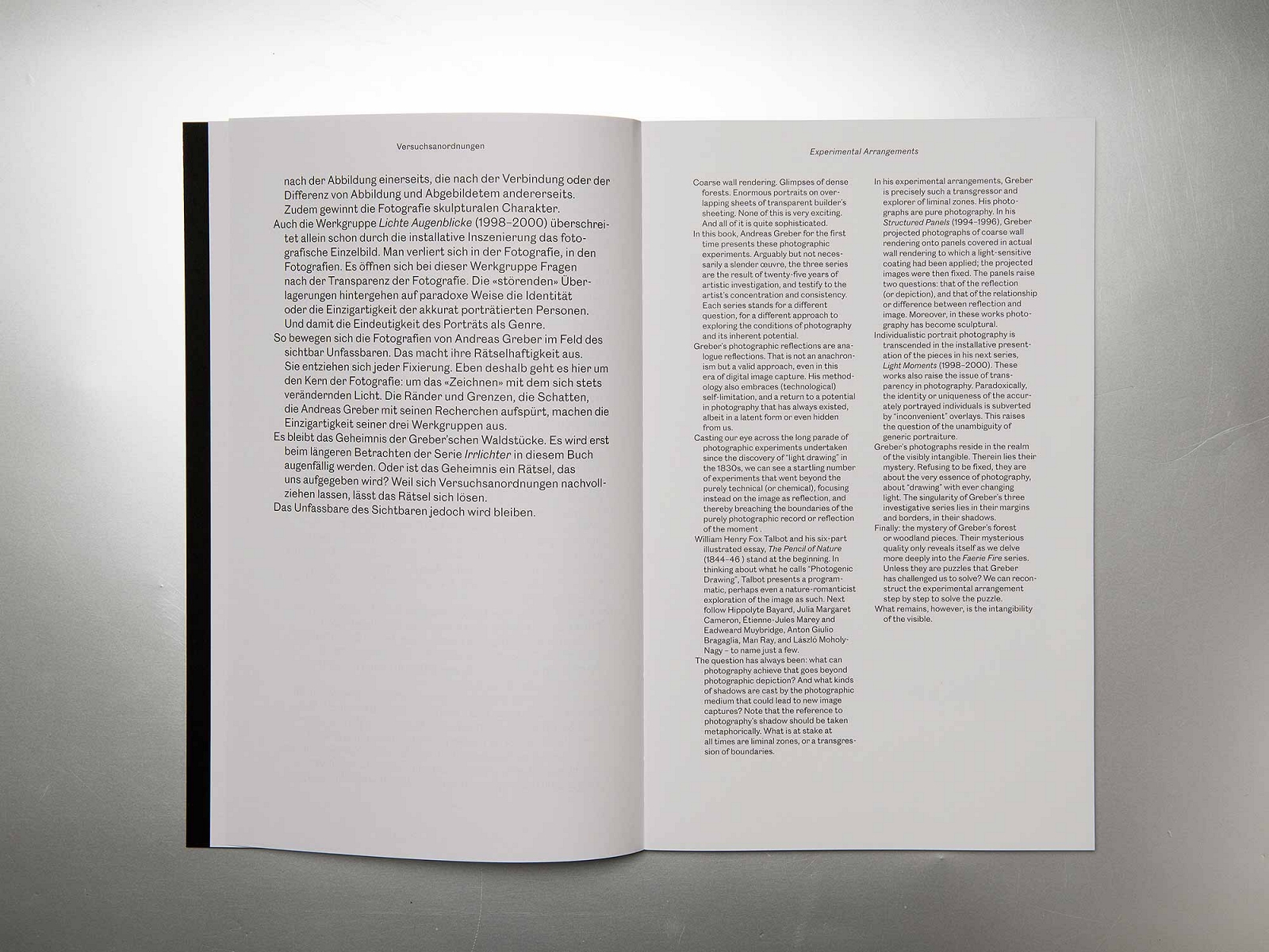 superbüro, Buchgestaltung, im schatten der fotografi, andreas greber