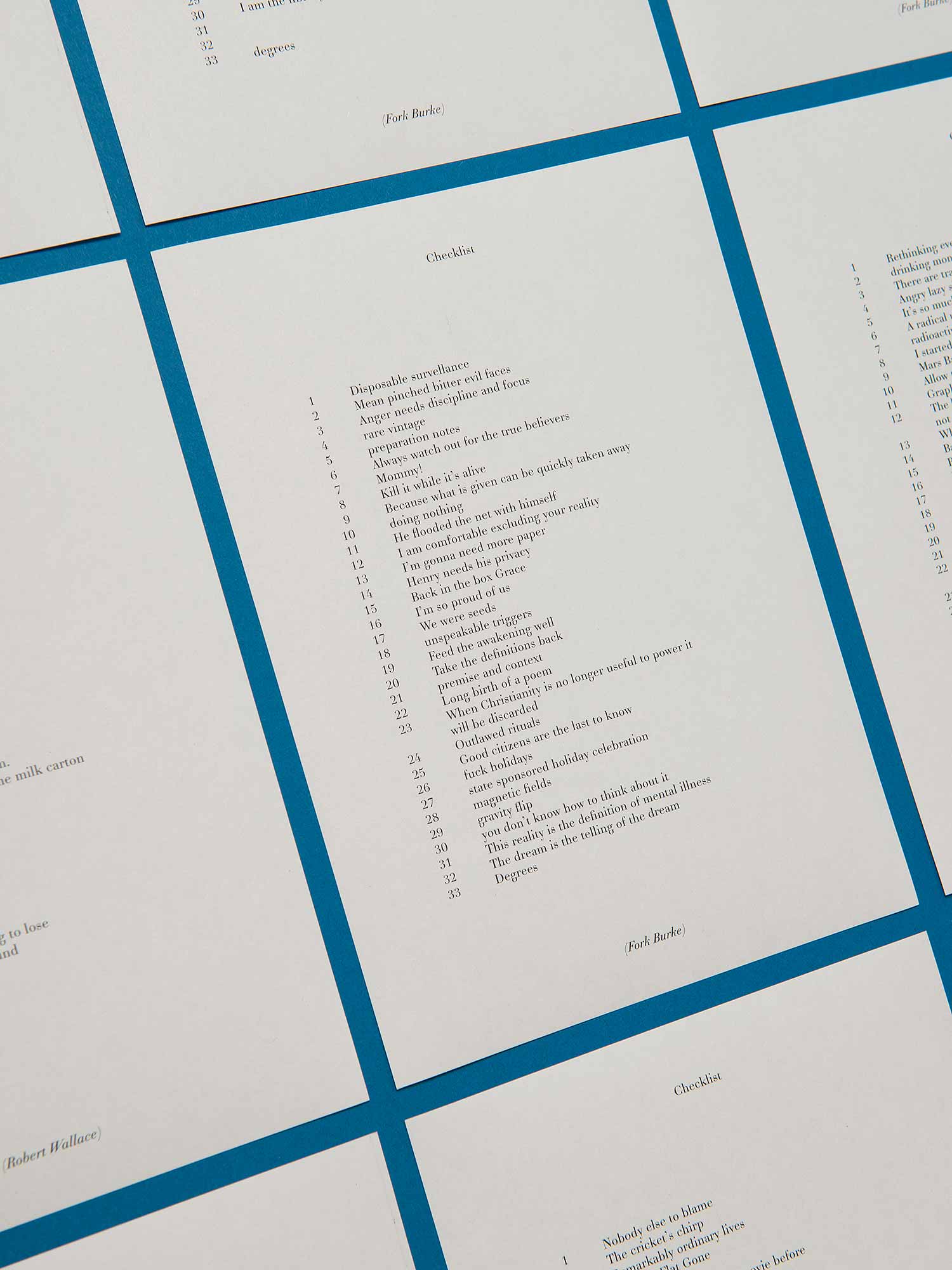 Fork Burke, 33 – A Journal of Checklist