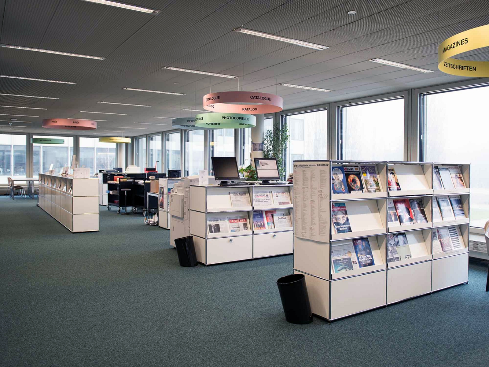 superbüro, Gymnasium Biel-Seeland, Signaletik Bibliothek