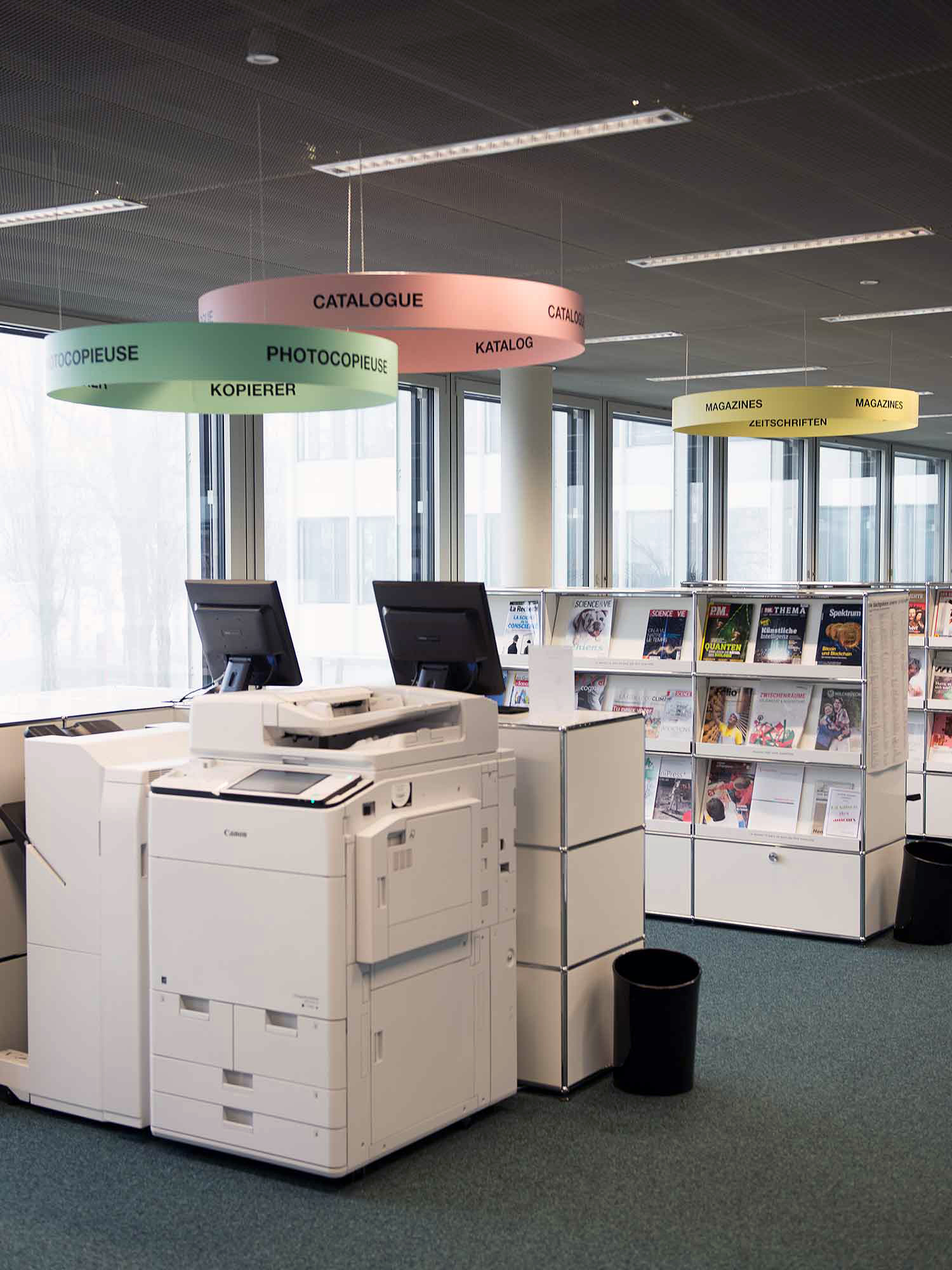 superbüro, Gymnasium Biel-Seeland, Signaletik Bibliothek