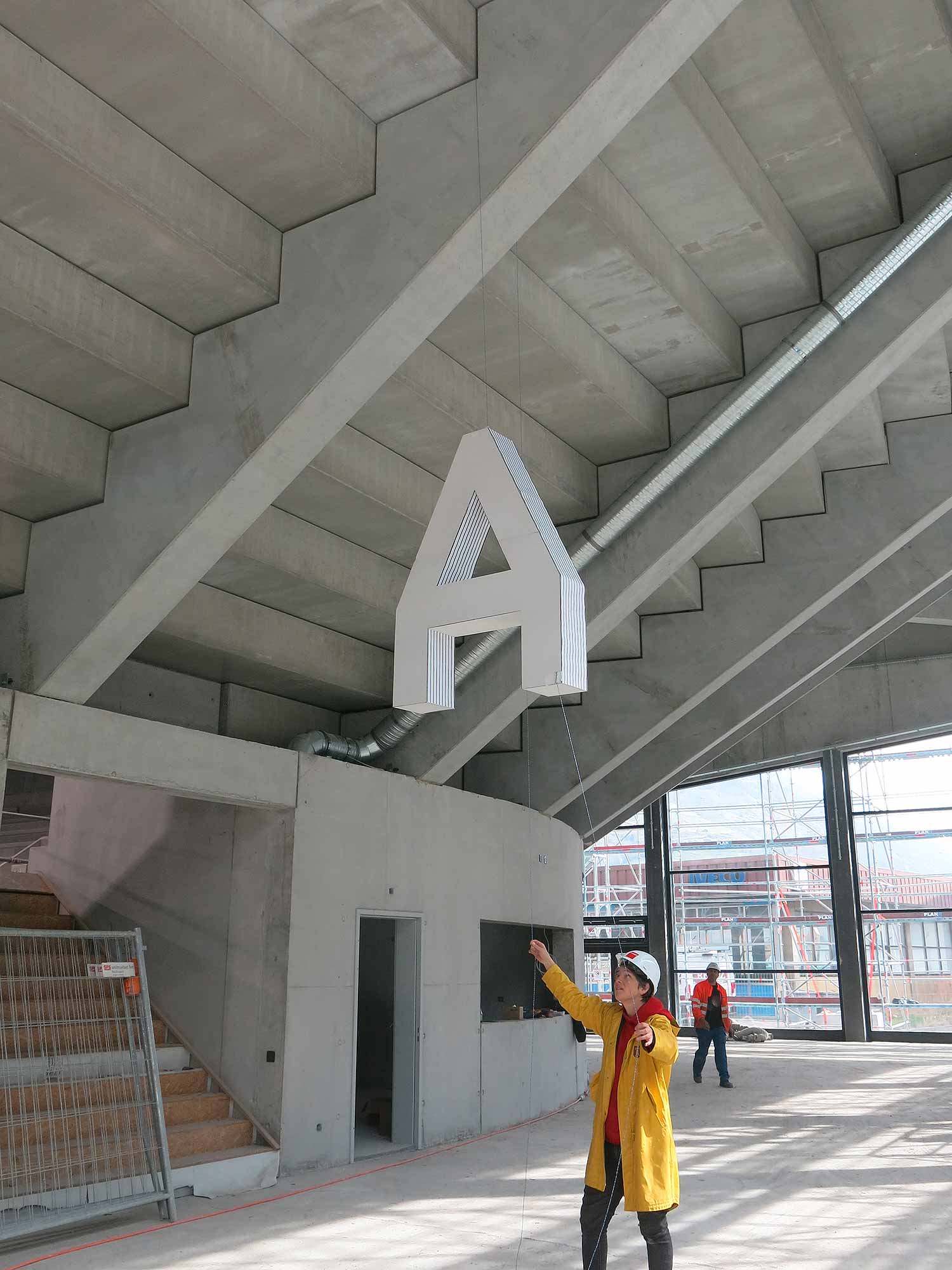 Signaletik Lonza Arena, Visp, Prototyp