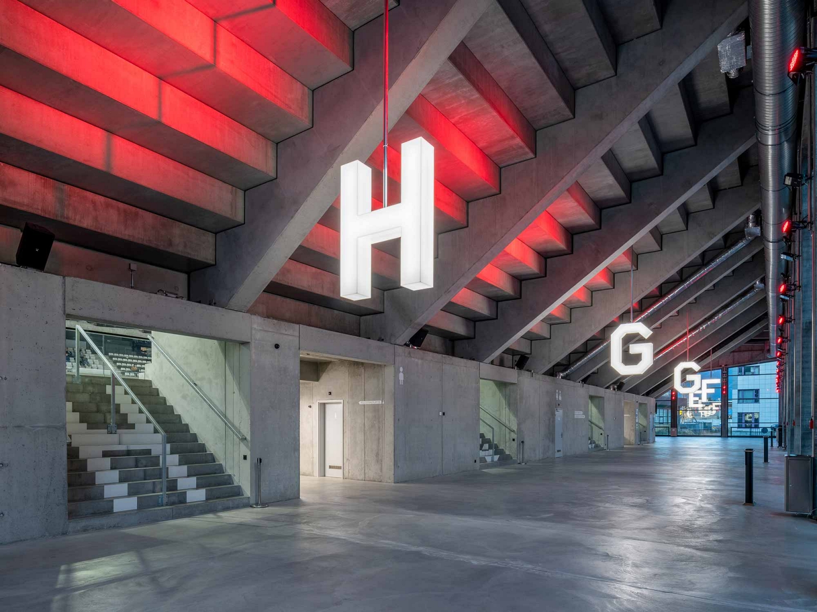 Signaletik Lonza Arena, Visp, Sektorzugang