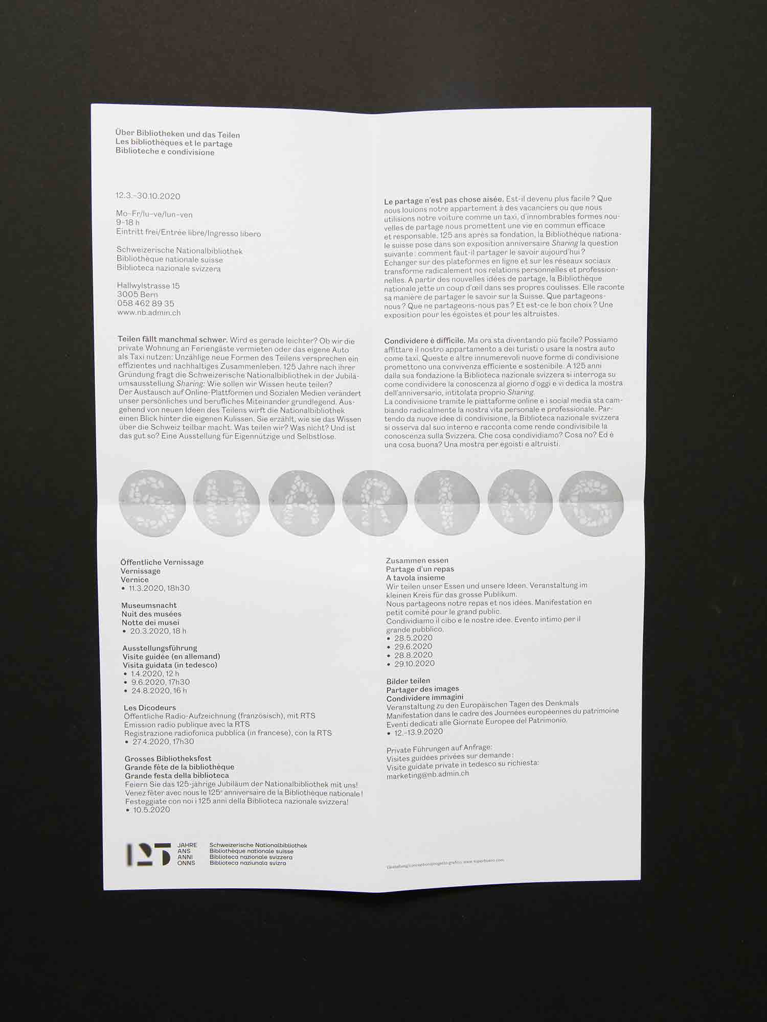 superbuero, sharing, über bibliotheken und das Teilen, Flyer