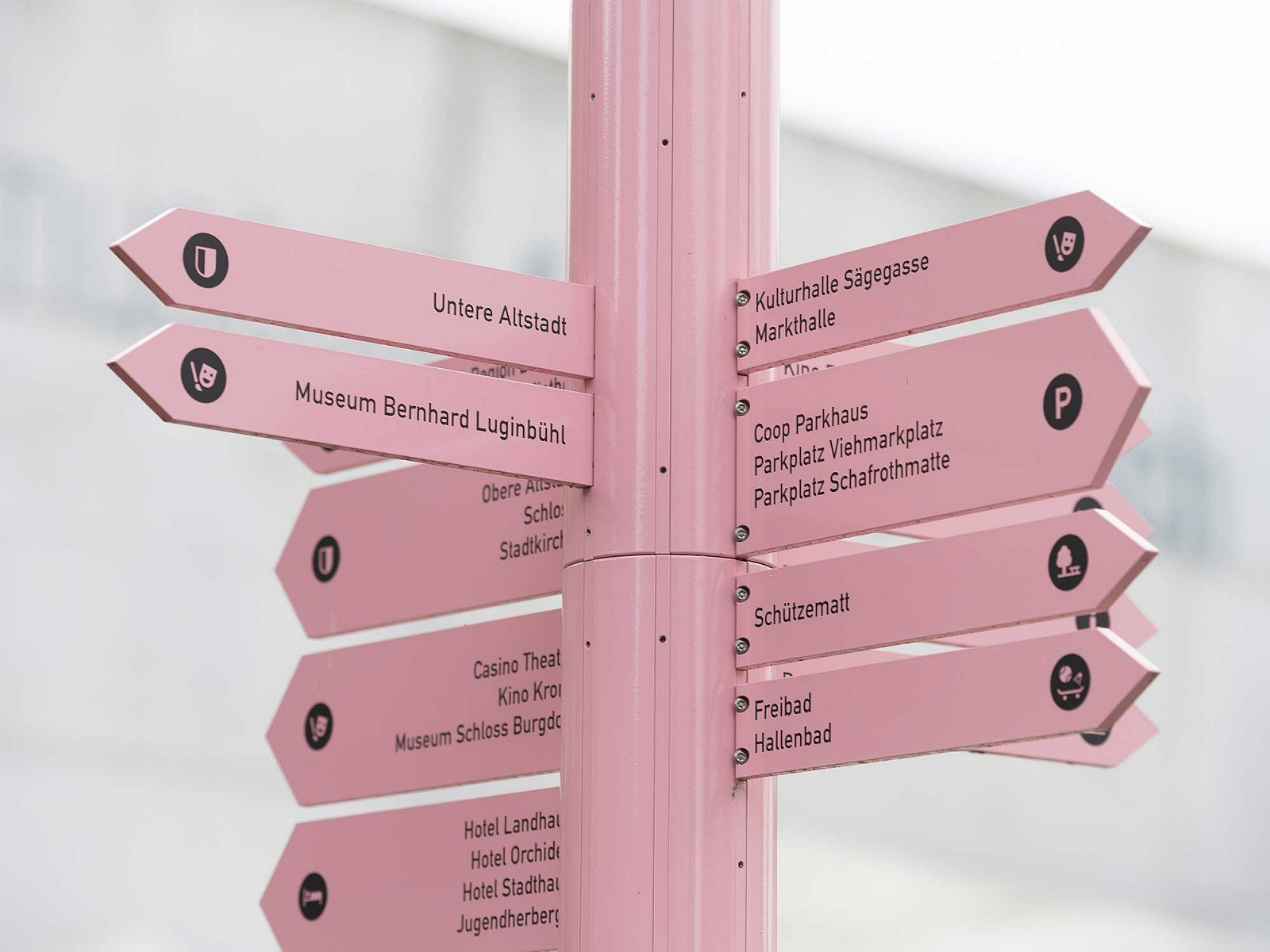 Signaletik / Fussgängerleitsystem Burgdorf