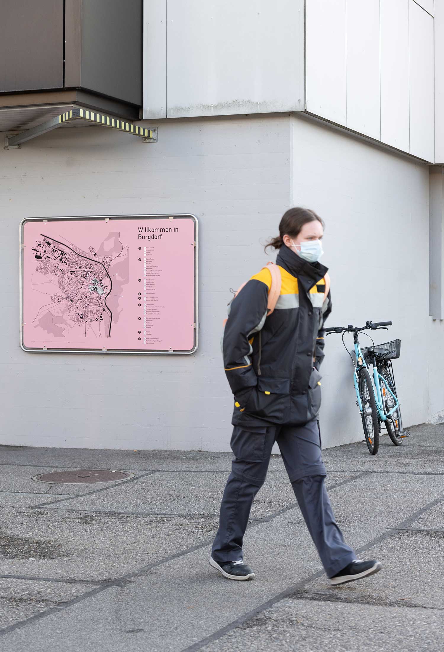 Signaletik / Fussgängerleitsystem Burgdorf