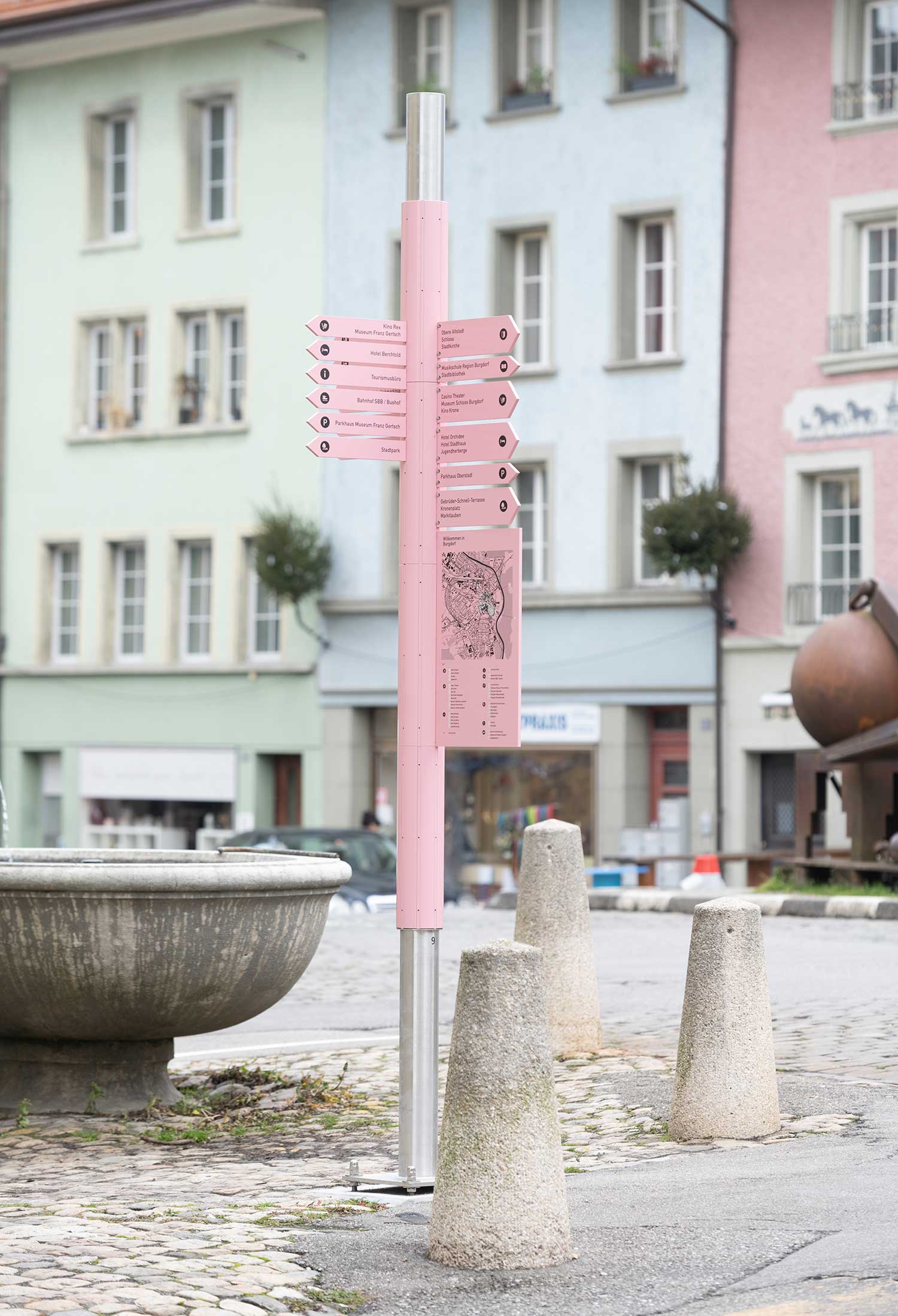 Signaletik / Fussgängerleitsystem Burgdorf