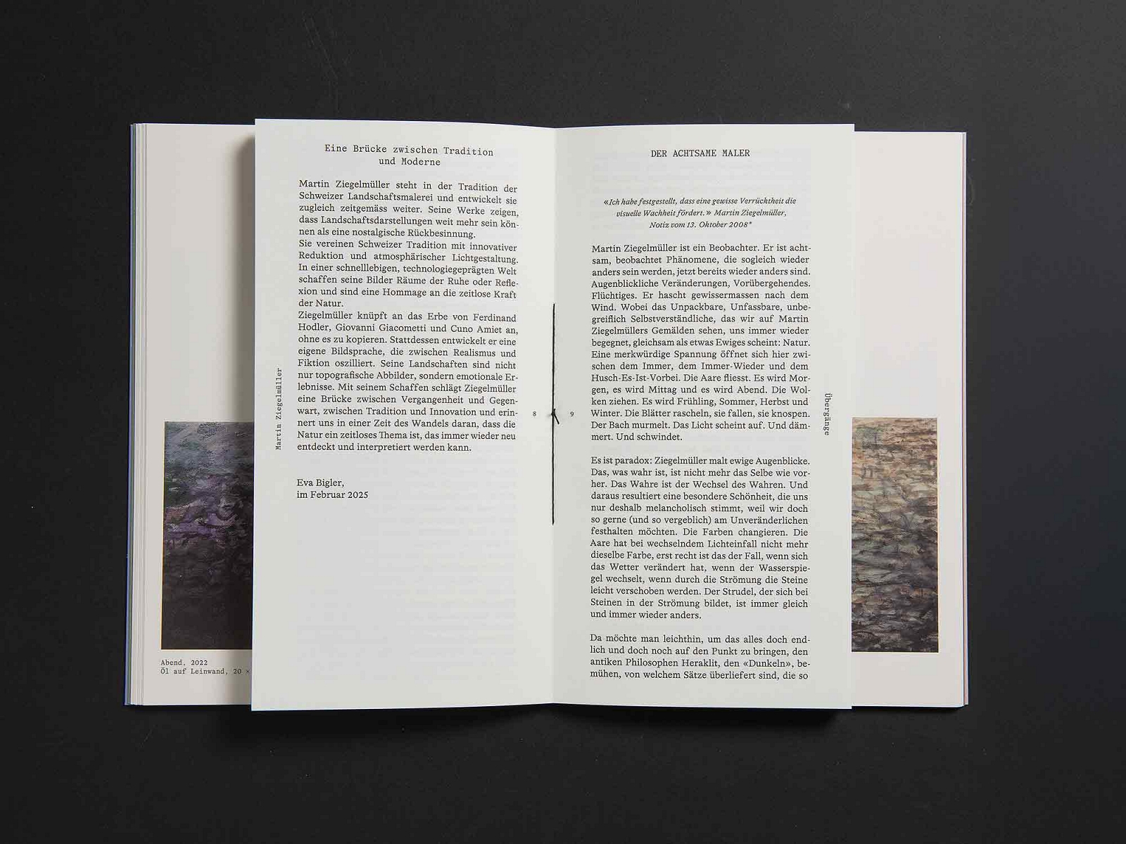 Martin Ziegelmüller, Katalog Übergänge