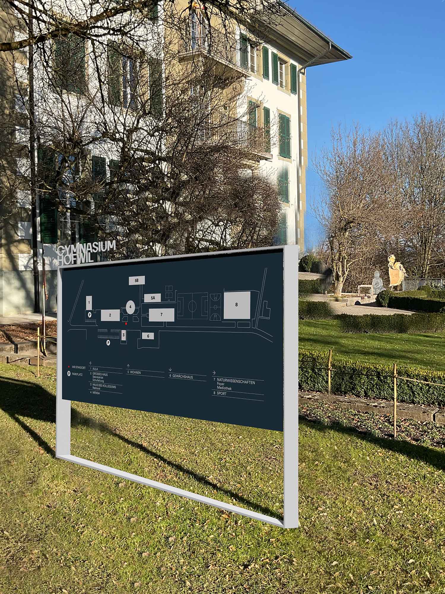 superbüro, signaletik, gymnasium hofwil