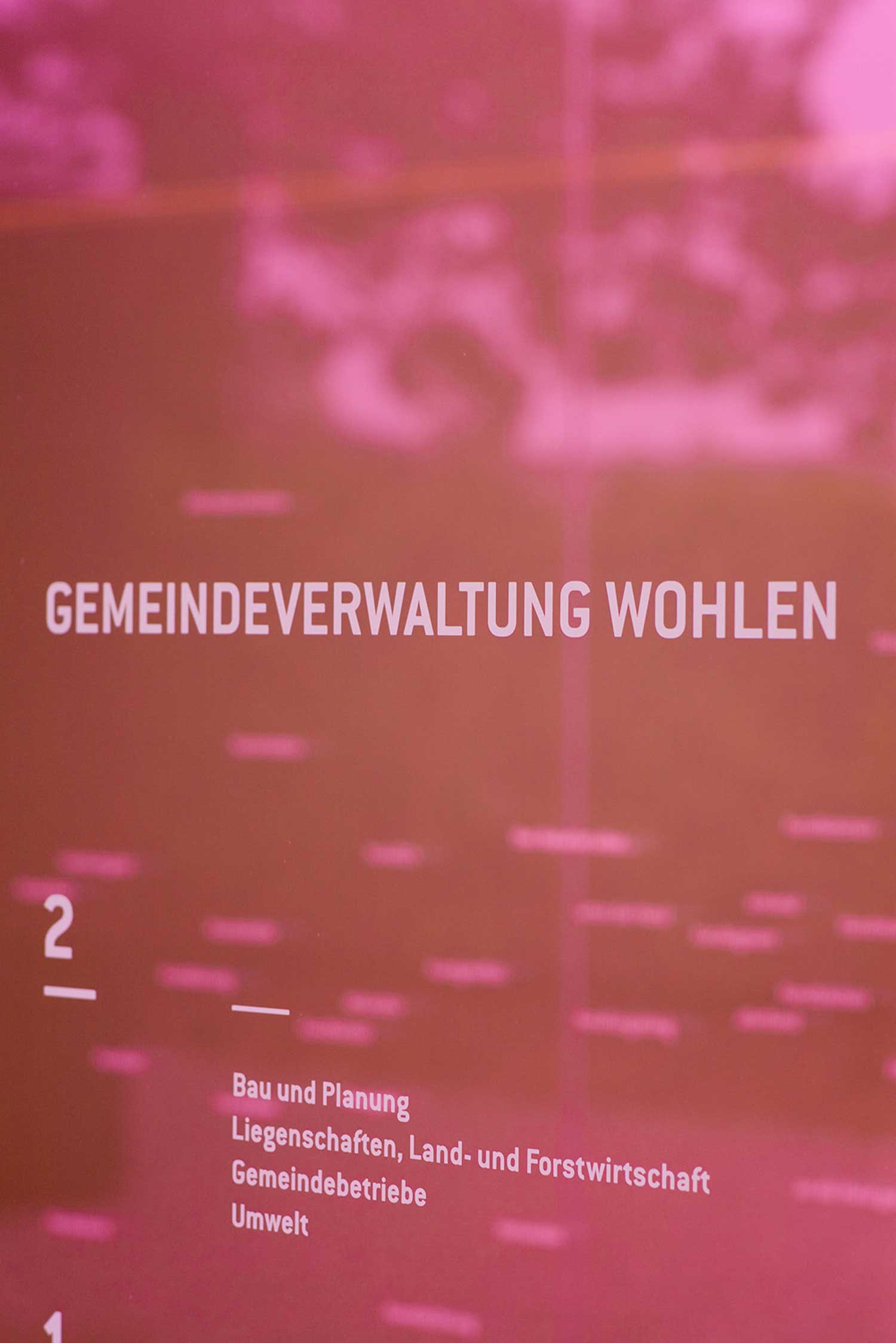 superbüro, signaletik gemeindeverwaltung wohlen