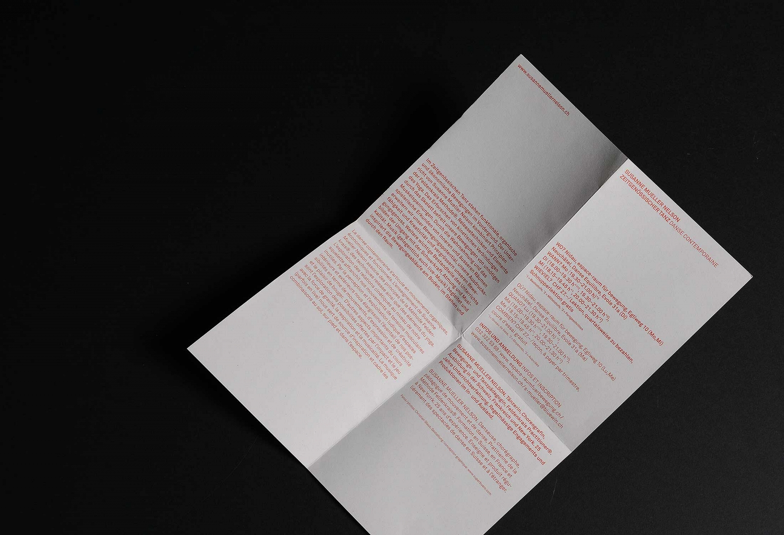 superbüro, Susanne Müller Nelson, Flyer, Feldenkrais und Tanz