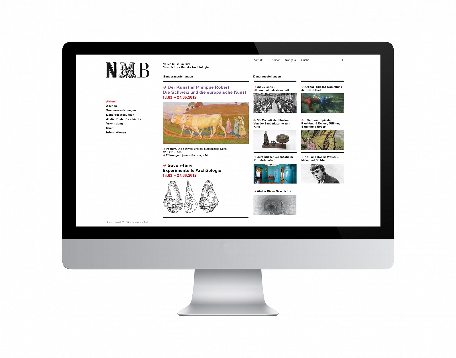 superbüro, neues Museum biel, website