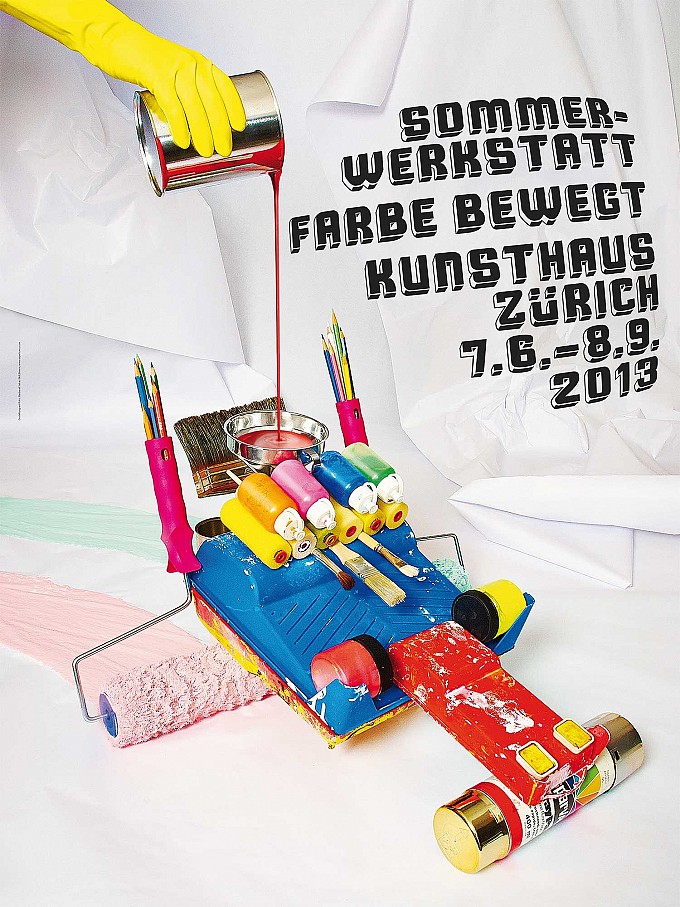 superbüro, färbe bewegt, Kunsthaus zürich, Plakat