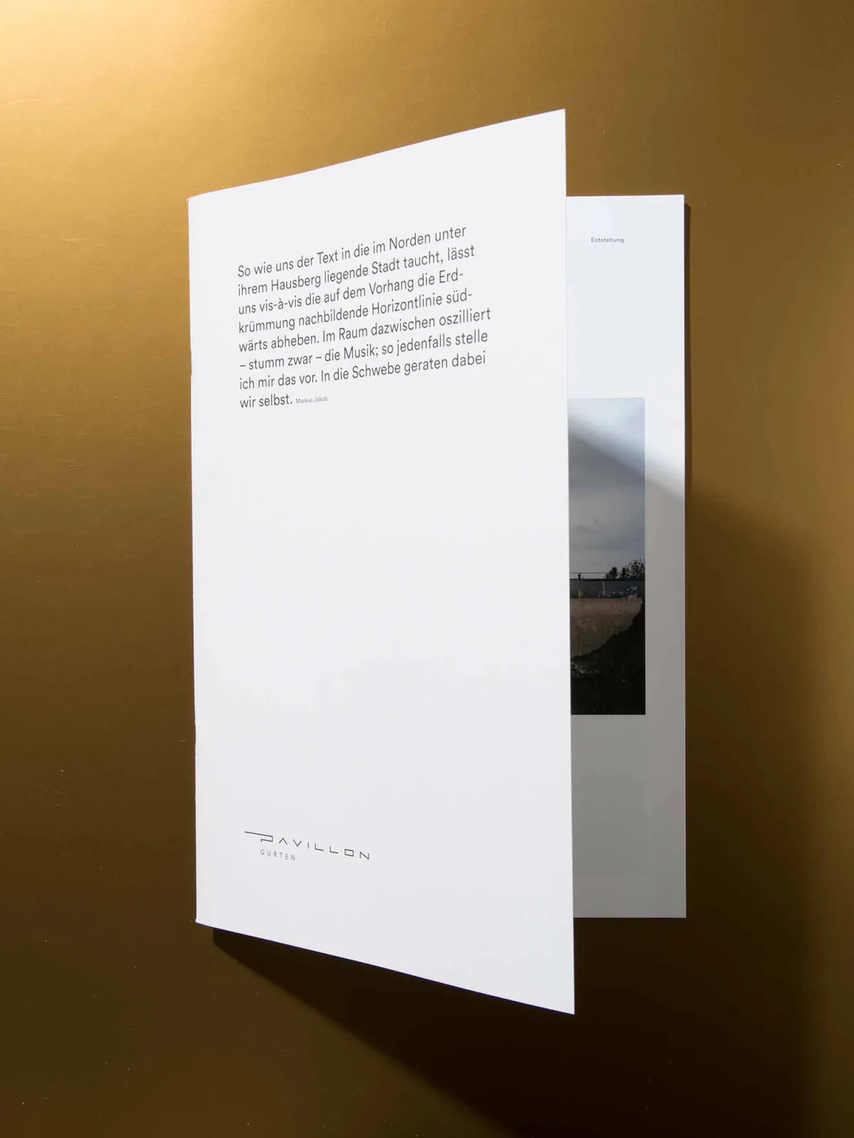 EDITORIAL DESIGN – Gurten Pavillon