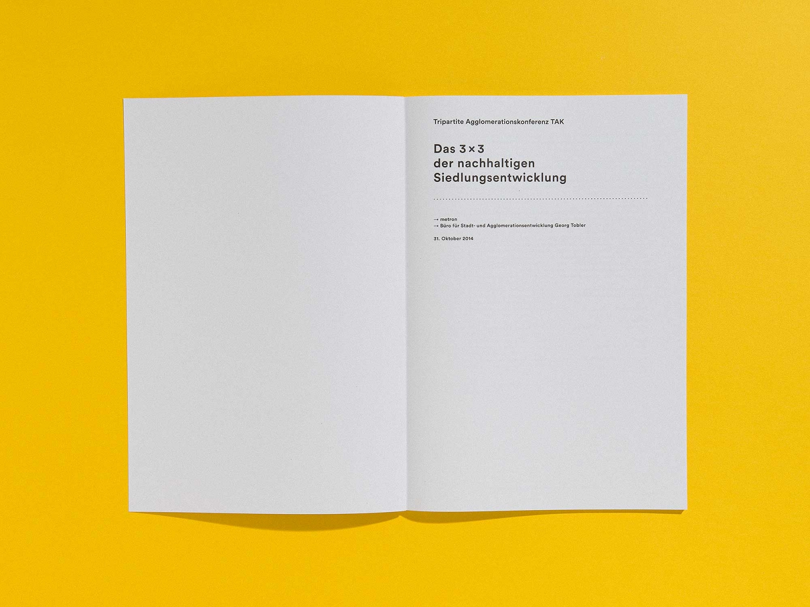 EDITORIAL DESIGN – 3 x 3, Bericht zur Siedlungsentwicklung