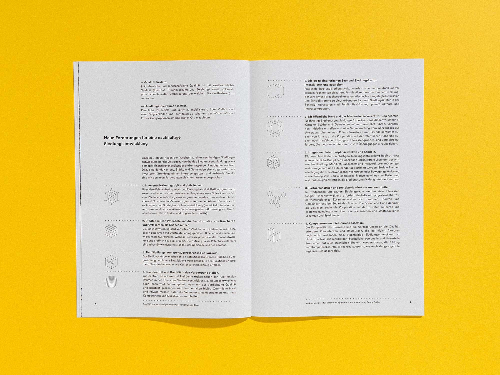 EDITORIAL DESIGN – 3 x 3, Bericht zur Siedlungsentwicklung