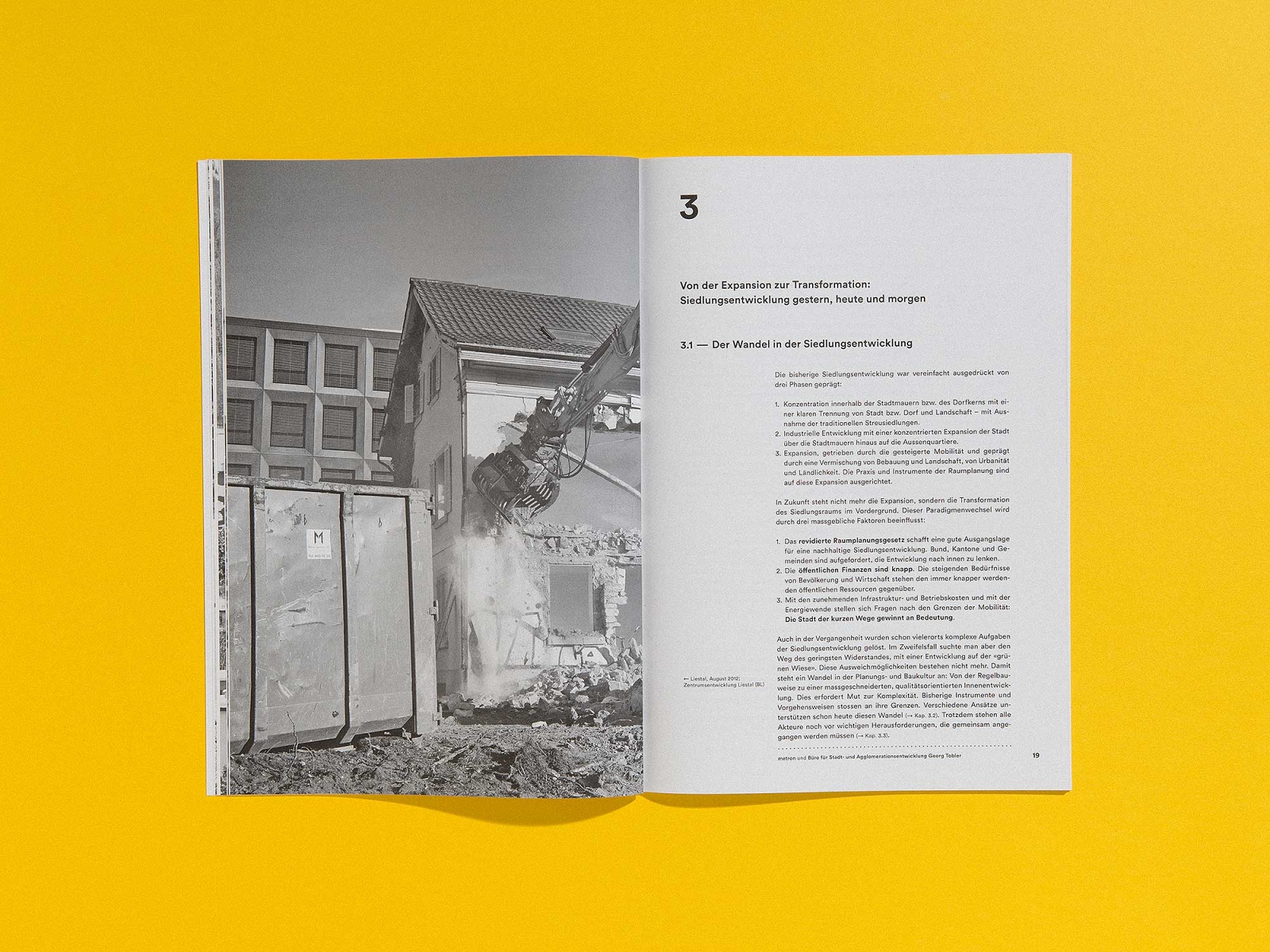 EDITORIAL DESIGN – 3 x 3, Bericht zur Siedlungsentwicklung