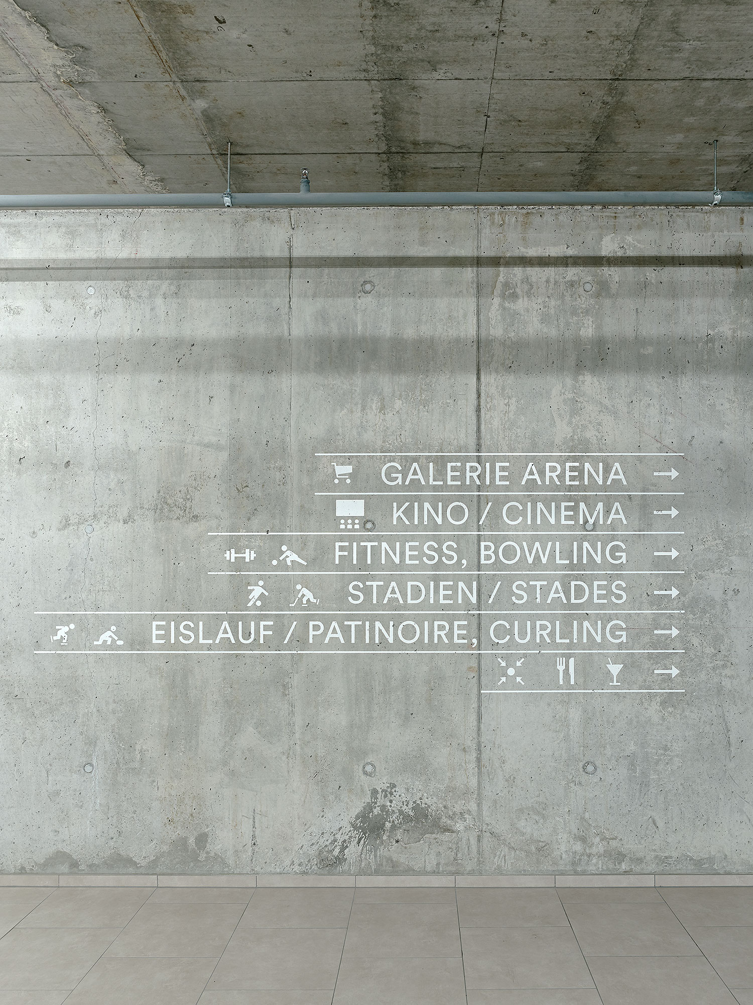 superbüro, Signaletik Tissot Arena, Biel/Bienne