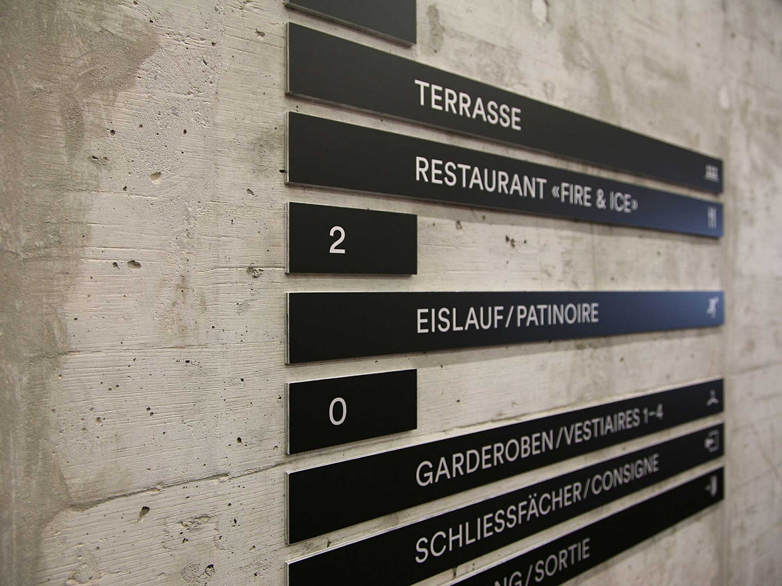 superbüro, Signaletik Tissot Arena, Biel/Bienne