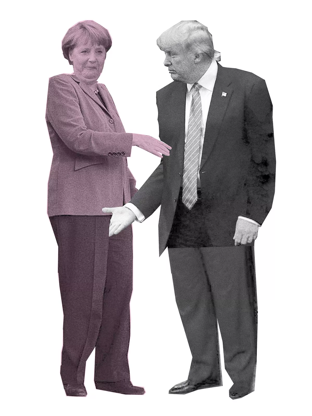 ILLUSTRATION – Donald Trump & Angela Merkel