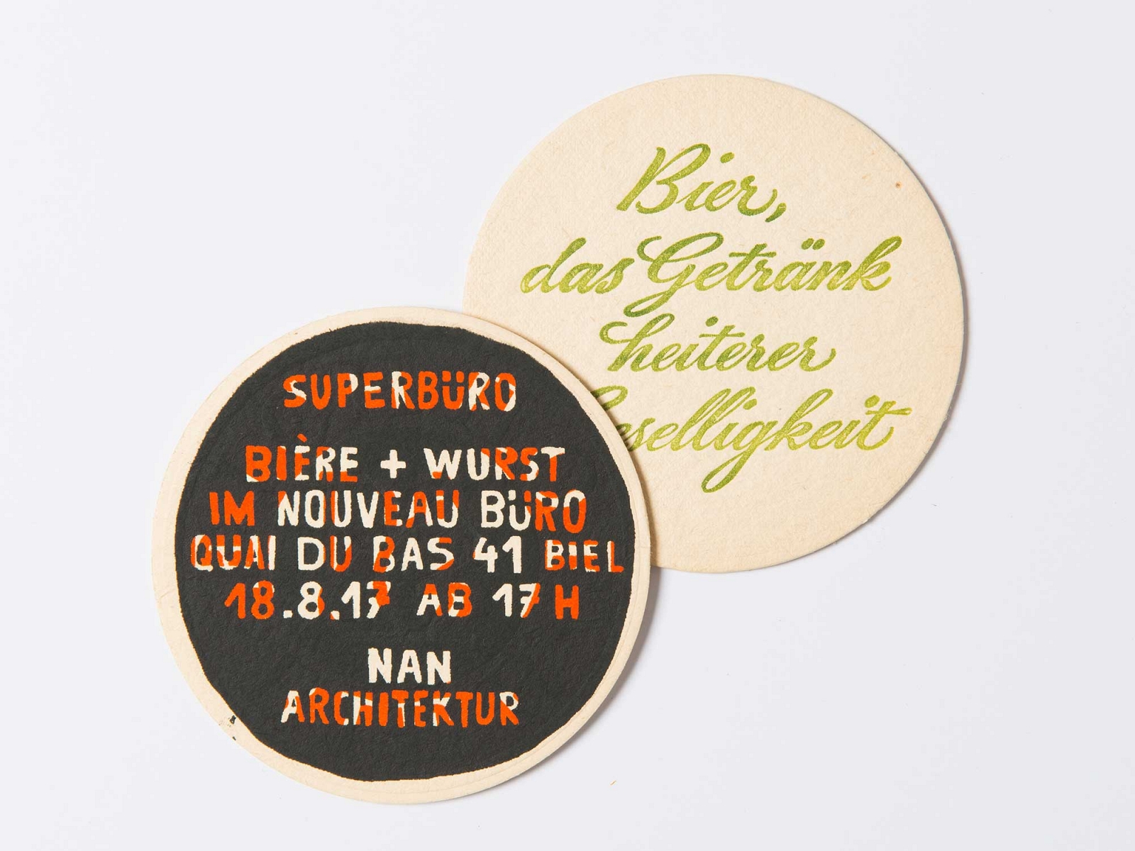 superbüro, bière & wurst, Einladungskarte