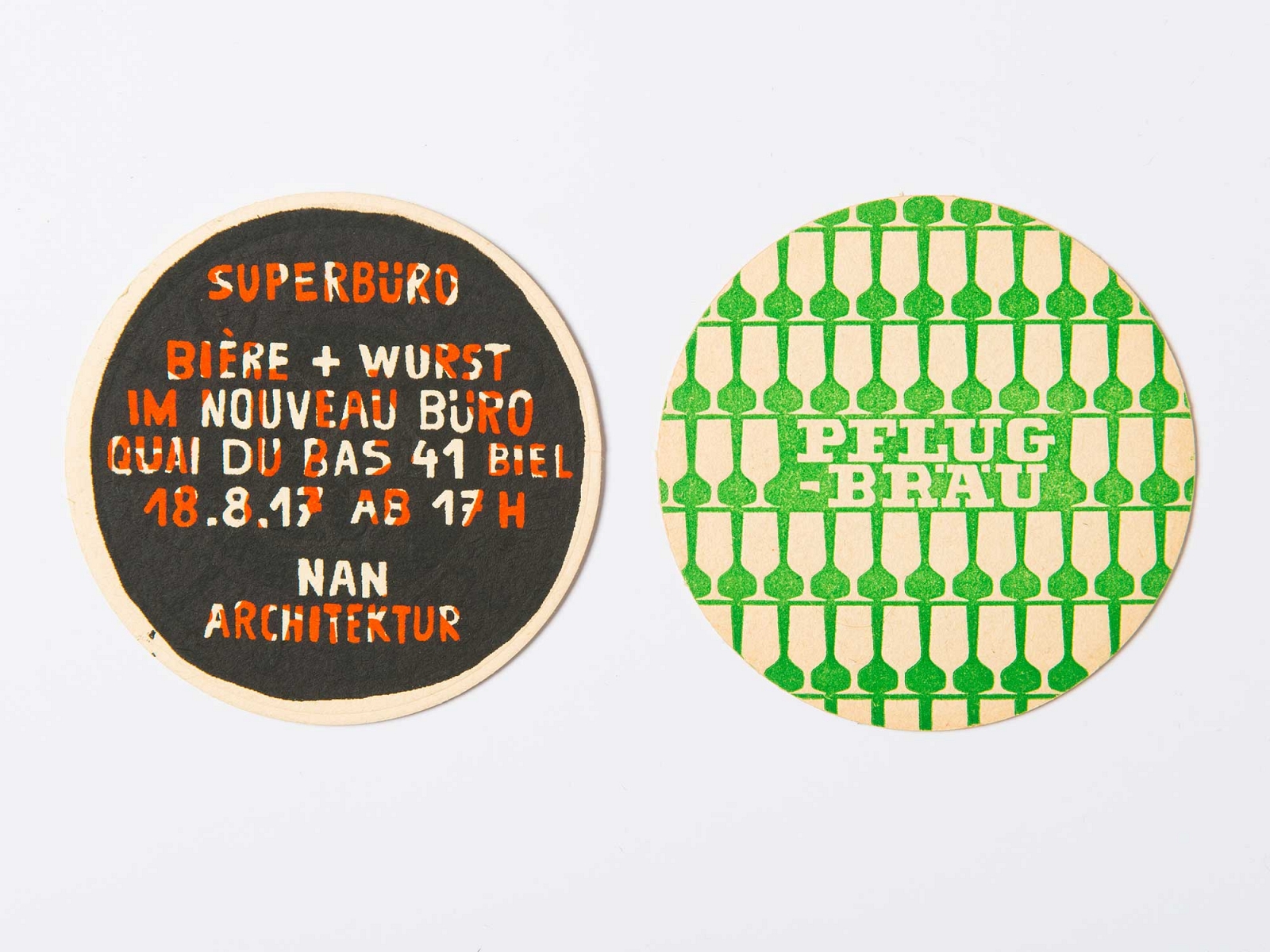 superbüro, bière & wurst, Einladungskarte
